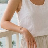 ハワイアンジュエリー ブレスレット つけっぱなし レディース ステンレス 金属アレルギー ブランド 大人 シンプル インフィニティ 2連 サークル インターロッキング ローズゴールドカラー サージカルステンレス クリスマス 誕生日 プレゼント テラグラティア Terra-gratia【lstb019rg】単品