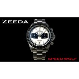 ジーダ ZEEDA スピードウルフ SPEED-WOLF VINTAGE WHITE 腕時計 メンズ メカニカルクォーツ クロノグラフ SPW-VWH