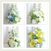 お悔やみの花 お供え 仏花 生花 フラワーアレンジメント フラワーギフト Lサイズ 選べる6色 枕花 供花  弔花 葬儀 仏壇花 仏前花 献花 命日 祥月命日 月命日 四十九日 一周忌 法事 法要 三回忌 七回忌お悔みアレンジメント センスがいい 器付き  送料無料 12時〆当日発送