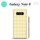 【SC01K】【スマホケース/スマホカバー】【ギャラクシー ノート8】SC01K スマホケース Galaxy Note8 SC-01K カバー ギャラクシー ノート8 アーガイル 黄×紫 nk-sc01k-1405【メール便送料無料】