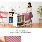 ランドセルラック スリム カウンター下 多機能 幅80 高さ62.5 奥行30 ランドセル 収納 キャスター付き 木製 本棚 子供 ラック 絵本ラック キッズ リビング