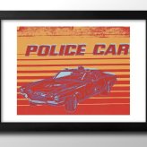 日本製 アンディ ウォーホル Police Car A3 サイズ ポスター アート おしゃれ 絵画 インテリア 北欧 イラスト マット紙 艶消し アートパネル 額 フレーム デザイン 壁掛け ギフト 新築祝い ディスプレイ  速達 送料無料