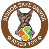 カーサイン 高齢者マーク SENIOR SAFE DRIVER ライコイ マグネット 強力 直径13cm 肉球 日本製 車 ステッカー