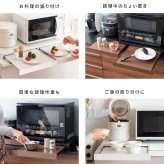 レンジ台 キッチン収納 レンジ下トレー レンジラック 二連トレー スライドテーブル トースター台 炊飯器台 作業スペース アベニール 収納家具 引き出し オーブントースター台 ブラウン 木目調 シック 便利な台 家具 ：