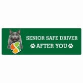 カーサイン 高齢者マーク SENIOR SAFE DRIVER ネベロング ステッカー シール 長方形 20x6.7cm 肉球 日本製 車
