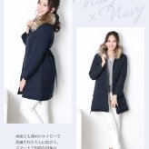 リバーシブル ダウンコート ラクーン ファー付き レディース 冬 M/L/2L 大きいサイズ 上品 高級感 母 女性 30代 40代 50代 60代 ミセス ギフト プレゼント 6F (02000195r)