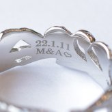 【Hawaiian Ring】繊細な透かし彫り プルメリア＆リーフ ハワイアンリング  指輪 ステンレス 安い 高品質 結婚記念日 夫婦ペア 無料ラッピング ジーラブ