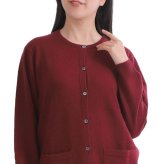 【カシミヤ１００％試験鑑定済】カシミヤ１００％レディース丸首カーディガン 【ラッピング無料】【メッセージカード無料】母の日 敬老の日 クリスマス 還暦祝い 百貨店 高級 誕生日 記念日 ブランド レディース 30代 40代 50代 60代 70代 80代 90代