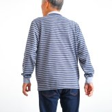 シニアファッション メンズ 80代 70代 60代 90代 秋冬 あったか 長袖 ボーダー 裏微起毛 長袖 ポロシャツ おじいちゃん 服 誕生日 プレゼント 紳士服 男性 祖父 お年寄り 老人 高齢者 ギフト（cki-mt8-81343883）