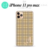 iPhone11ProMax iPhone11pro max スマホケース ハードケース チェック B ベージュ +アルファベット メンズ レディース nk-i11pm-444i