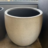 鉢カバー おしゃれ 大型 15号 11号 M S サイズ 植木鉢 KONTON コントン ループス イグニアス 丸型 ラウンド ファイバーストーン 軽量 室内 屋内 高級 北欧 モダン ナチュラル 観葉植物用 サボテン 多肉植物 特大 玄関 プランター 底穴なし オフホワイト チャコール