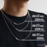 シルバー925 あずきチェーン シルバーチェーン 純銀 ネックレスチェーン 45cm 50cm 60cm フック 外れにくい 4面カット 小豆チェーン アズキ