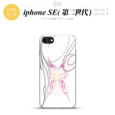 iPhoneSE 2 第二世代 iPhone8&iPhone7 共用 スマホケース 背面カバー ソフトケース ピンスト 白 ピンク おしゃれ かわいい かっこいい メンズ レディース nk-ise2-tp1246