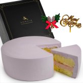 デコるだケーキ パープル ケーキ 4号 直径13.5cm 2人～4人分 285g 【選べる飾り： バースデー クリスマス 】 お家で手作り 簡単 親子 手作りキット お誕生日ケーキ 誕生日 ホールケーキ