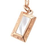 【カラー選択可能！】【レーザー刻印無料】ハワイアンジュエリー ペアネックレス ステンレス アクセサリー ブラックシェル ホワイトシェル サージカルステンレス  ローズゴールド ピンク シルバー あずきチェーン付き メンズ レディース ペンダント 金属アレルギー対応