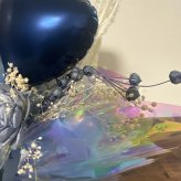 【選択型バルーンフラワー】 ブルーアレンジ 置き型 くすみブルー アーティシャルフラワー ドライフラワー 風船 プレゼント 開店祝い 開業祝い 誕生日 結婚祝い 退職 送別 出産祝い 御礼 お祝い ギフト おしゃれ かわいい インテリア 送料無料
