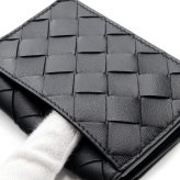 ボッテガヴェネタ BOTTEGA VENETA カードケース 名刺入れ メンズ レディース イントレチャート 本革 レザー ブラック 黒 スナップボタン ビジネスカードケース 667141 V3UH2 8425