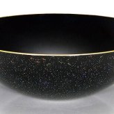 ハーフボウル　銀河　黒　(中) インテリア 漆器 盆 カタログギフト 景品 粗品