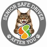 カーサイン 高齢者マーク SENIOR SAFE DRIVER メインクーン ステッカー シール 直径13cm 肉球 日本製 車