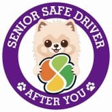 カーサイン 高齢者マーク SENIOR SAFE DRIVER ポメ柴 ステッカー シール 直径13cm 肉球 日本製 車