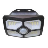 DAISHIN ソーラーウォールライト 2個セット DLS-WL09-2P 赤外線探知方式の人感センサー搭載　600ルーメン 高輝度LED　防雨　屋外照明　防犯ライト　自動点灯　夜間自動点灯　3モード照明　#68245　センサーライト　暗がりの転倒防止　お買い物マラソン