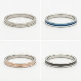 【4色からカラー選択可能！】ペアリング 指輪 ステンレス アクセサリー 幅2mm 細身リング シルバー ローズゴールド ブラック ブルー 誕生日 記念日 メンズ レディース ギフト プレゼント