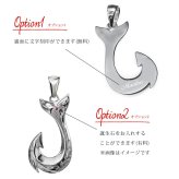 ハワイアンジュエリー ネックレス フィッシュフック モアナ ペアネックレス 2本セット 刻印 無料 誕生石入れ可 Mサイズ シルバー925 大人 友達 シンプル 長さ選べる カップル 夫婦 プレゼント ハロウィン 【品番：CG-SP2725P】
