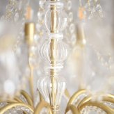 照明 ライト ロココ 調 お手軽シャンデリア12灯（LED電球付き） プリンセスホワイト 引掛けシーリング付き 簡単取り付け 天井 ゴージャス おしゃれ 12畳 ダイニング リビング 姫系 ヨーロピアン クラシック 新生活