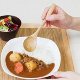 スプーン おしゃれ カトラリー 木 木製 カレースプーン 業務用 かわいい 大きめ 丼 18cm スープ お弁当用 漆 天然木製 食器 カレー カフェ風 シンプル 漆 ナチュラル カレー シチュー スープ マルチ 万能 アウトドア
