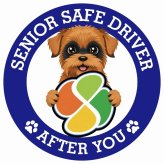 カーサイン 高齢者マーク SENIOR SAFE DRIVER ブリュッセルグリフォン ステッカー シール 直径13cm 肉球 日本製 車