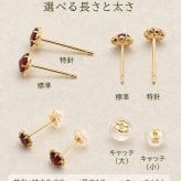 ピアス セカンドピアス K18 ガーネット 天然石 ローズカット 誕生石 【品質保証書つき】 日本製 金属アレルギー対応 18金 18K【1個ずつバラ売り】 プレゼント