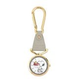 カラビナ レザー ウォッチ スヌーピー PNT058 定形外 送料無料 PEANUTS オラフ ウッドストック チャーリーブラウン 時計 懐中時計 チャームウォッチ キーホルダー ナースウォッチ パッケージ付き ギフト