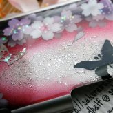 名刺入れ『値』和柄 和風 カードケース 夜桜 伝統工芸 職人 手作り 名入れ 記念日 誕生日 ギフト 送料無料 和風 ハンドメイド 立体彩色 螺鈿風 20代 40代 50代 プレゼント お祝い 還暦 退職 卒業
