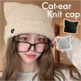 猫耳ニット帽 レディース 通販 ニット帽子 ねこみみ帽子 ニットキャップ リブ編み ビーニー ネコ耳ハット 防寒 あったか 秋冬 かわいい おしゃれ 耳まで暖かい 伸縮性 ストレッチ 通気性蒸れにくい スキー スノボ 可愛い 大人 女の子 レディース帽子