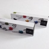 クリップ付ティーセット ミラー仕上げのティースプーン、ケーキフォークの２点をクリップでまとめたセット