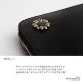 ひまわり 花 フラワー 珍しい コンチョ ネジ式 財布 ウォレット 飾りボタン スマホケース レザー ハンドメイド カスタム パーツ アンティーク シルバー 燻し メンズ 男性