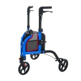 シルバーカー 軽量 3輪 折りたたみ 自立 約5.26kg 三輪 歩行器 歩行補助車 アルミ 手元ブレーキ 駐車ブレーキ ハンドル高さ6段階調節 段差補助 収納バッグ付 反射板 高齢者 老人用 手押し車 押し車 ショッピングカー お散歩 買い物 通院 介護用品 敬老の日 プレゼント ギフト