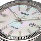 CASIO 腕時計 カシオ 時計 ウォッチ アナログ クオーツ メンズ MTP-1302DS-7AV メタルバンド シルバー ホワイト マザーオブパールダイアル 海外モデル [並行輸入品]