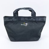 スヌーピー ランチトートバッグ (ブラック)  ルートート ROOTOTE SNOOPY 送料込み