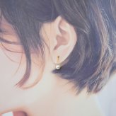［pearl454］5.5mm - 6mm 揺れる ピアス あこや真珠 天草 熊本 ペア 普段使い ピンク ホワイト K18 K14