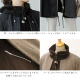 コート レディース フード付き ファー付き 重ね着風 レイヤード風 カシミヤ100% アウター おしゃれ ミンク ウール 起毛 ファスナー フーテッドコート フード付きコート 冬アウター 冬コート M 秋冬 母 女性 ギフト プレゼント 7F (02000023r)