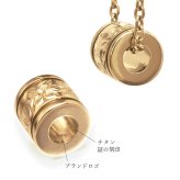 金属アレルギー対応 ネックレス ハワイアンジュエリー 純チタン ゴールドカラー ネックレス 誕生石 チューブ Sサイズ チェーン 長さ選べる イオンプレーティング メンズ レディース プレゼント 【品番：CG-TIP401S-RYP】