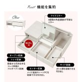 センターテーブル コスメテーブル ドレッサー ミラー付き 収納 ロータイプ 幅95cm ローテーブル 2WAY おしゃれ 姫系 かわいい コンパクト ミニドレッサー 一面鏡 鏡台 化粧台 フェミニン 女の子 机 ブラウン ホワイト 白 リビングテーブル