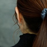 【ジュエリーの町 山梨甲府製】プラチナ フープピアス 細い 小さい PT900 幅2mm×直径15mm アレルギー対応  日本製 品質保証書 おすすめ 片耳 1個 かわいい
