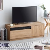 テレビ台 テレビボード ブラックパネル付き 幅100cm 赤外線 おしゃれ 北欧モダン 収納 ローボード AVラック リビングボード テレビラック TVボード TV台 TVラック 引き出し収納 扉タップ収納 32V 42インチ 新生活