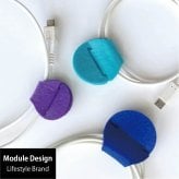 コードクリップ イヤホンコード、USBケーブルなど細めから太めまでクリップするS〈小〉M〈中〉L〈大〉の３点のセット