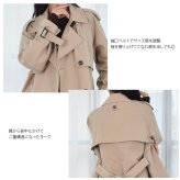 トレンチコート TCギャバジンレディース スプリングコート ハーフオーバートレンチ ハーフコート オフィス 通勤 春トレンチ コート カジュアル (lc3272)