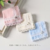 ハンカチ レディース タオル タオルハンカチ 1枚 レース プチラッピング無料 日本製 クロスレース