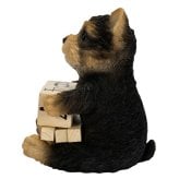 置物 犬 ヨークシャーテリア 万年カレンダー 高さ11.5cm woobia ウービア いぬ リアル かわいい おしゃれ 玄関 デスク インテリア 卓上カレンダー 日めくり 動物 癒し 棚 オフィス プレゼント ギフト 新築祝い 犬好き