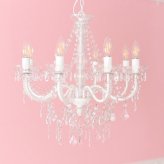 照明 ライト シャンデリア 8灯 LED電球付き シーリング おしゃれ プリンセスホワイト お手軽シャンデリア8灯 天井 8畳 ロココ調 ヨーロピアン アンティーク 姫系